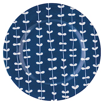Zestaw 6 talerzy płytkich porcelanowych Scandy Blue 19 cm biało-niebieskie