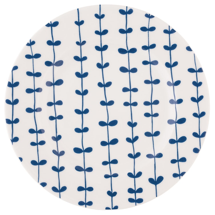 Zestaw 6 talerzy płytkich porcelanowych Scandy Blue 19 cm biało-niebieskie  - zdjęcie 2