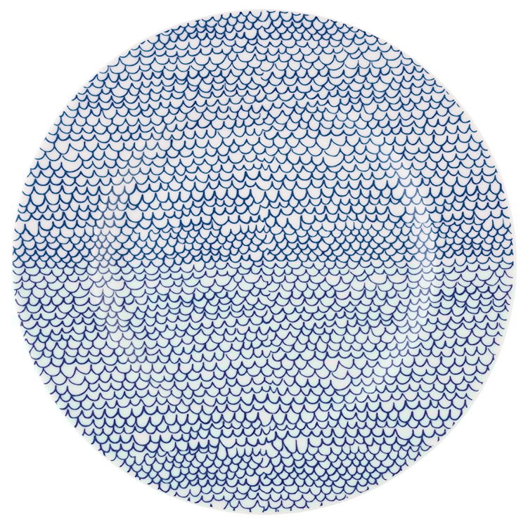 Zestaw 6 talerzy płytkich porcelanowych Scandy Blue 19 cm biało-niebieskie  - zdjęcie 3