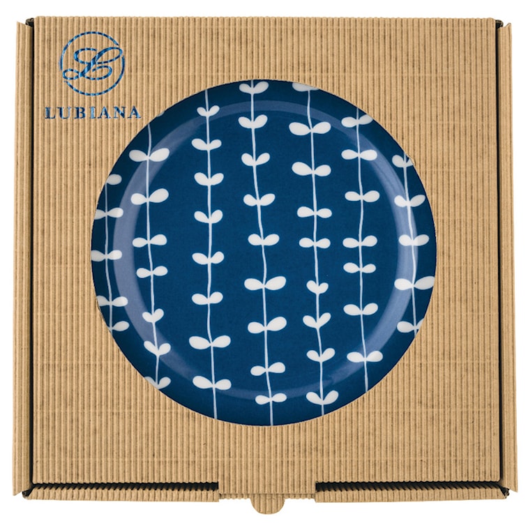 Zestaw 6 talerzy płytkich porcelanowych Scandy Blue 19 cm biało-niebieskie  - zdjęcie 7