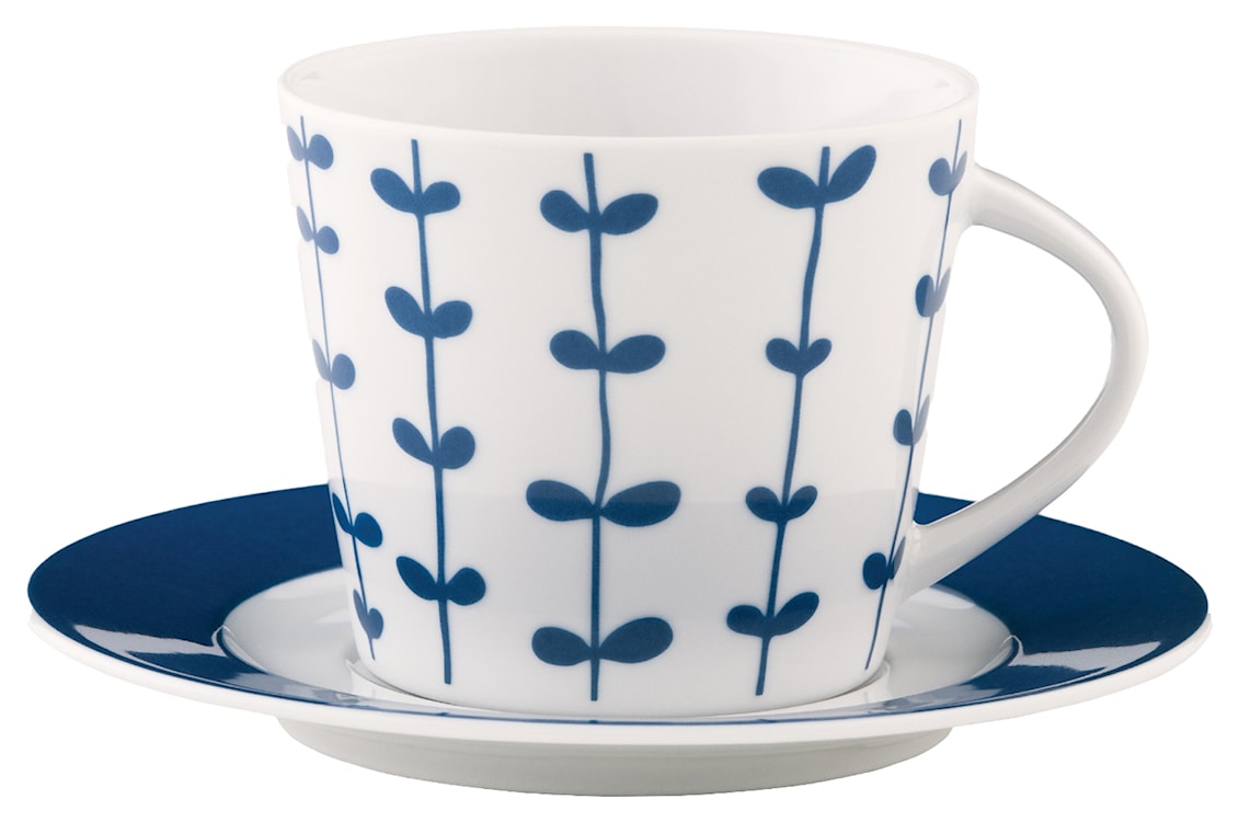Zestaw filiżanek dla 6 os. porcelanowy Scandy Blue 300 ml biało-niebieskie  - zdjęcie 7