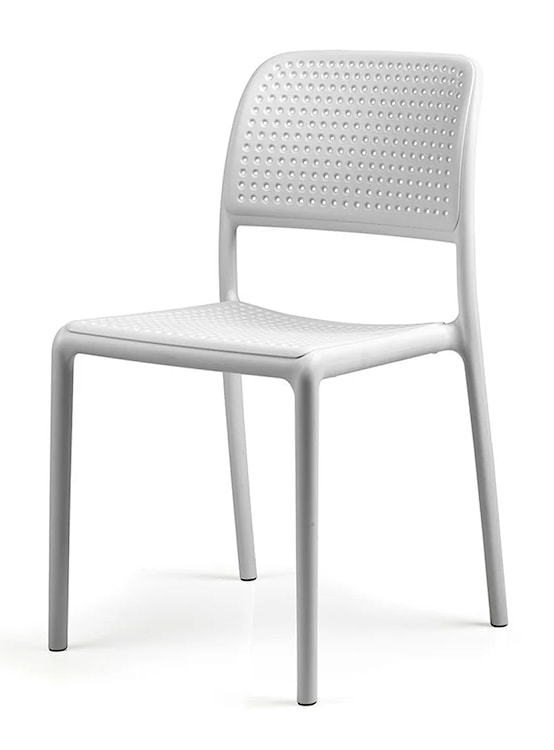 Zestaw balkonowy okrągły stół Spritz 60 cm i 2 krzesła Bora Nardi z certyfikowanego tworzywa biały  - zdjęcie 4