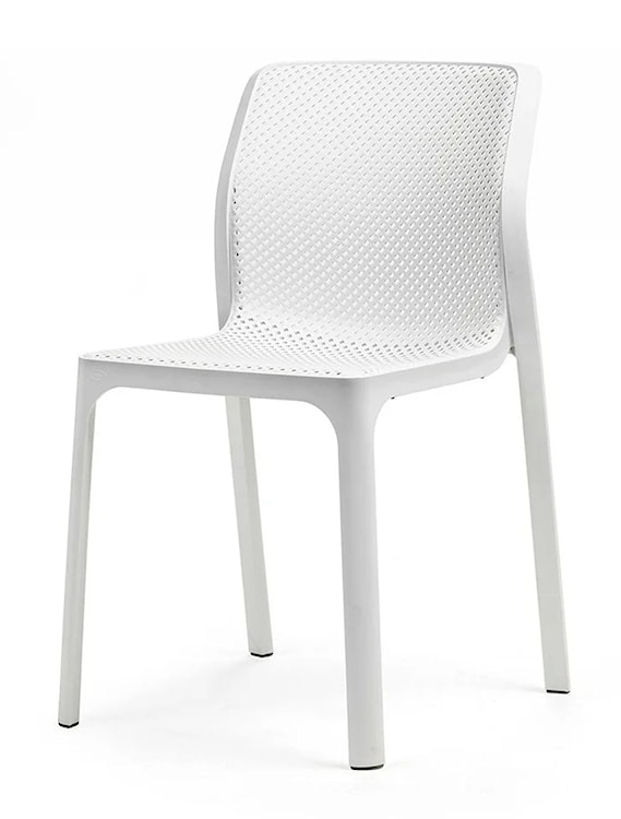 Zestaw balkonowy okrągły stół Spritz 60 cm i 2 krzesła Bit Nardi z certyfikowanego tworzywa biały  - zdjęcie 2