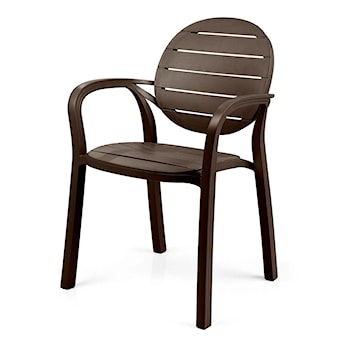 Krzesło ogrodowe Palma Nardi z certyfikowanego tworzywa  ciemnobrązowe
