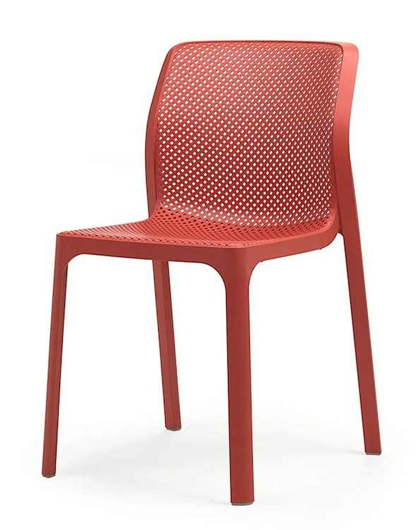 Krzesło ogrodowe Bit Nardi z certyfikowanego tworzywa czerwone