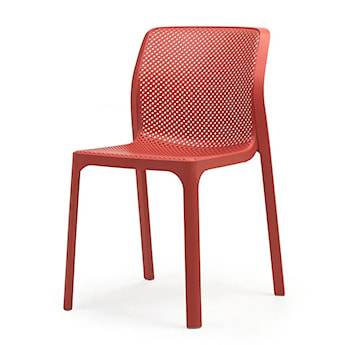 Krzesło ogrodowe Bit Nardi z certyfikowanego tworzywa czerwone