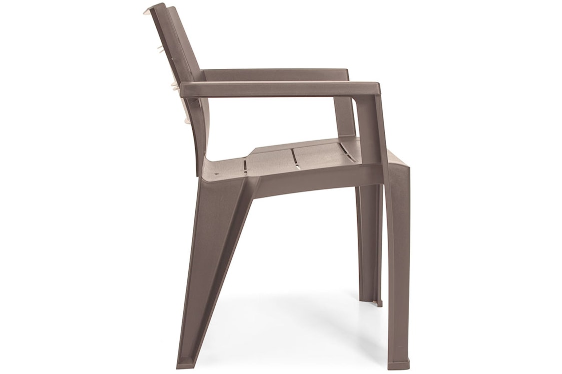 Zestaw ogrodowy Girona Keter sześcioosobowy stół i krzesła Julie jasnobrązowy  - zdjęcie 7