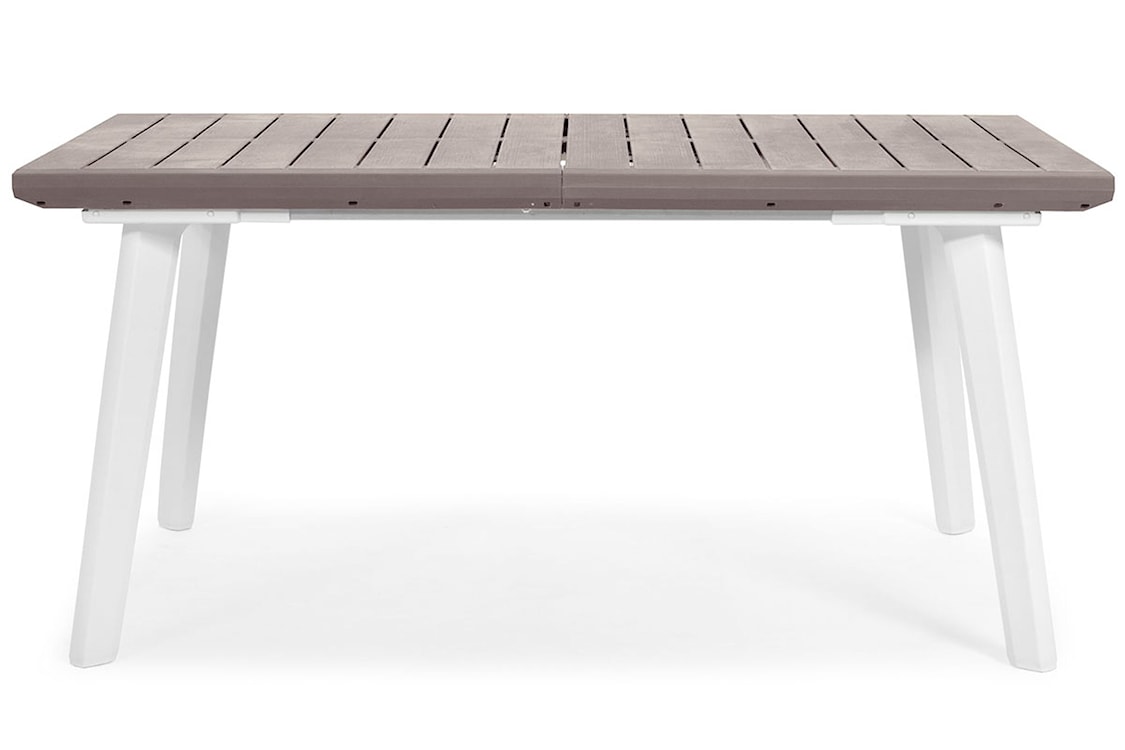 Zestaw ogrodowy Harmony Extendable Keter rozkładany ośmioosobowy stół i krzesła brązowo-biały  - zdjęcie 7