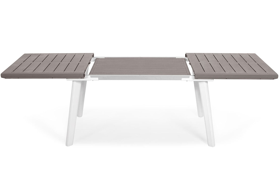 Zestaw ogrodowy Harmony Extendable Keter rozkładany ośmioosobowy stół i krzesła brązowo-biały  - zdjęcie 10