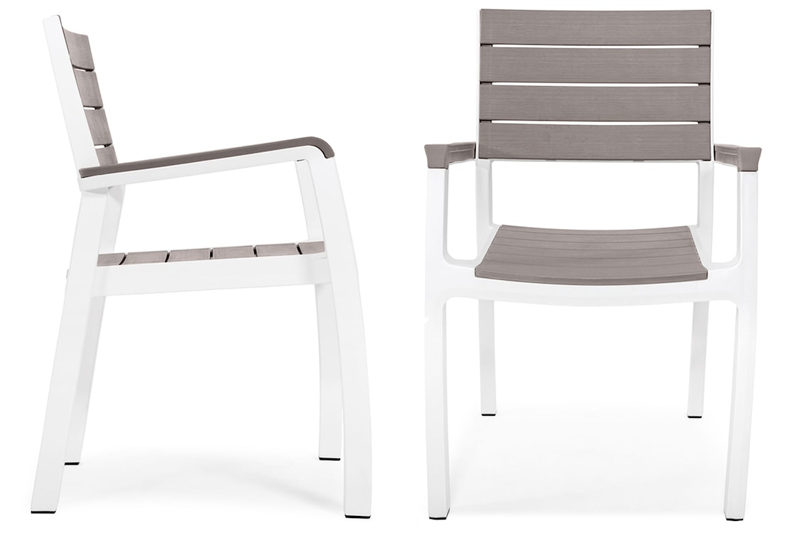 Zestaw ogrodowy Harmony Extendable Keter rozkładany ośmioosobowy stół i krzesła brązowo-biały  - zdjęcie 4