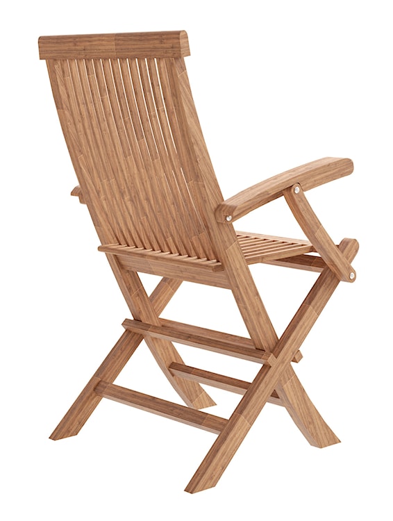 Krzesło ogrodowe Blearty składane z drewna tekowego  - zdjęcie 4