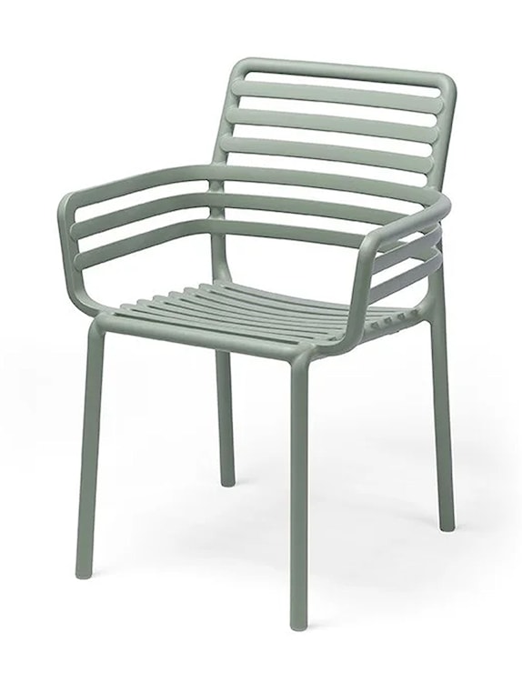 Krzesło ogrodowe z podłokietnikami Doga Nardi z certyfikowanego tworzywa szałwiowe