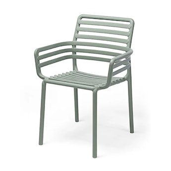 Krzesło ogrodowe z podłokietnikami Doga Nardi z certyfikowanego tworzywa szałwiowe