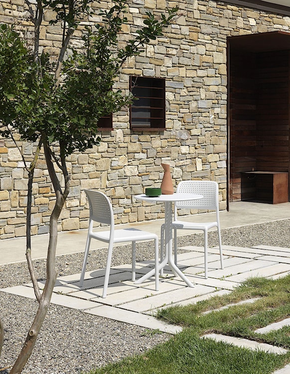 Krzesło ogrodowe Bora Nardi z certyfikowanego tworzywa białe  - zdjęcie 2