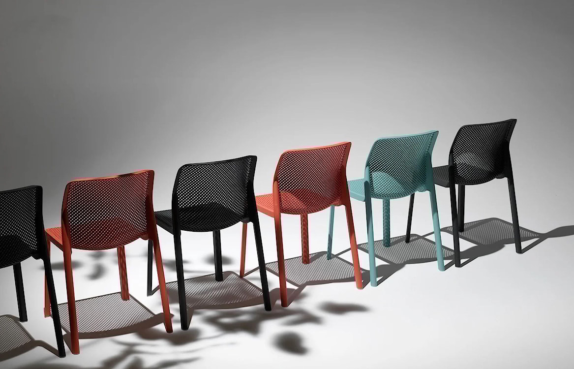 Krzesło ogrodowe Bit Nardi z certyfikowanego tworzywa antracytowe  - zdjęcie 2