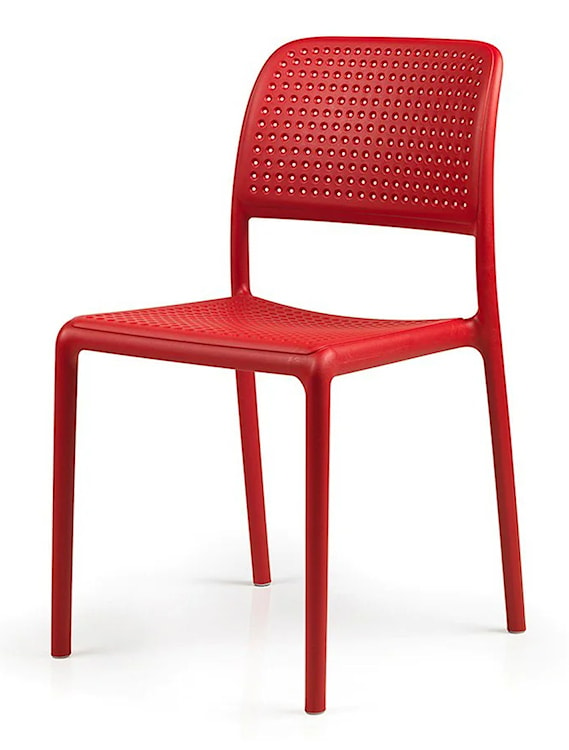 Krzesło ogrodowe Bora Nardi z certyfikowanego tworzywa czerwone