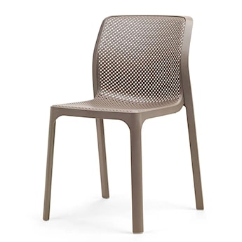 Krzesło ogrodowe Bit Nardi z certyfikowanego tworzywa brązowe