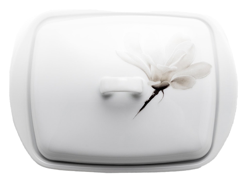 Maselniczka porcelanowa Magnolia biała  - zdjęcie 2