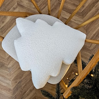 Poduszka Soft Loop 45x45 cm biała choinka