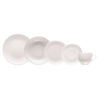 Serwis obiadowy porcelanowy dla 6 os. Daisy biały