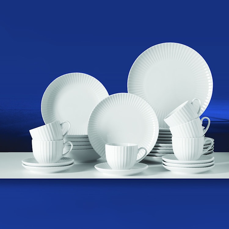 Serwis obiadowy porcelanowy dla 6 os. Daisy biały  - zdjęcie 2