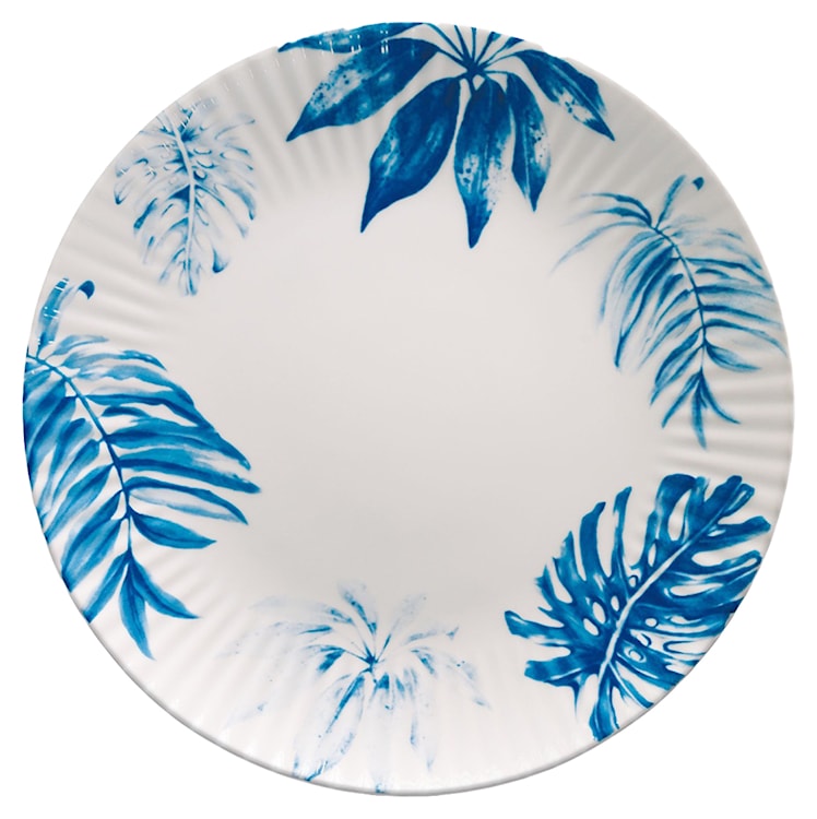 Serwis obiadowy porcelanowy dla 6 os. Daisy biało-niebieski  - zdjęcie 5