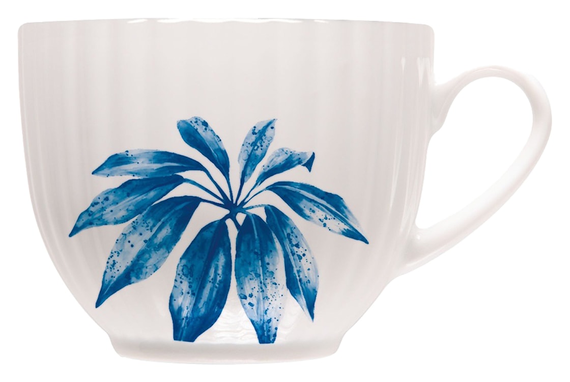 Serwis obiadowy porcelanowy dla 6 os. Daisy biało-niebieski  - zdjęcie 3