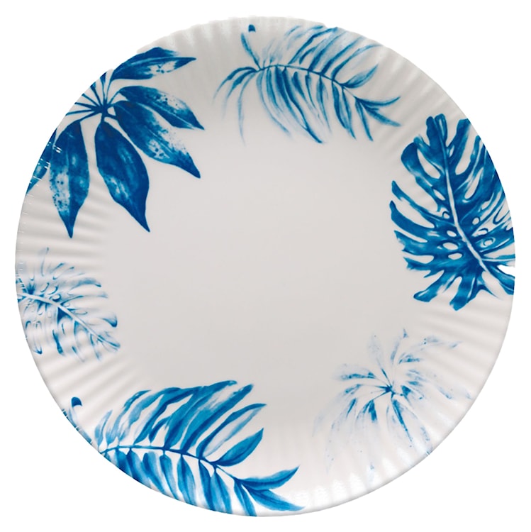 Serwis obiadowy porcelanowy dla 6 os. Daisy biało-niebieski  - zdjęcie 7