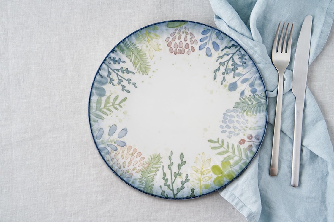 Talerz płytki porcelanowy Daisy 27 cm wielokolorowy  - zdjęcie 2