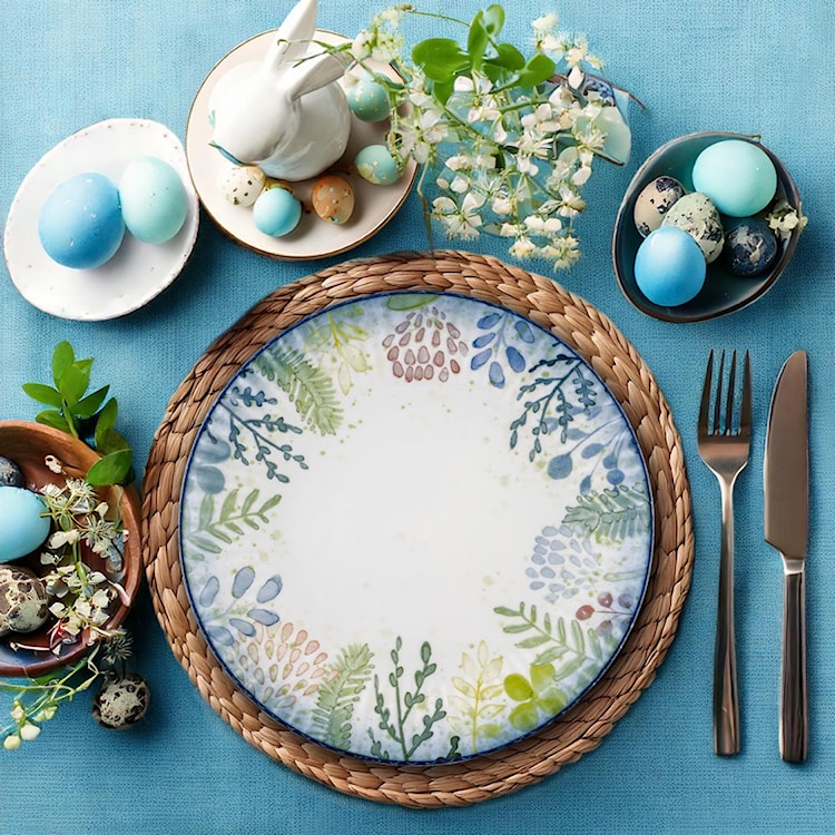 Talerz płytki porcelanowy Daisy 27 cm wielokolorowy  - zdjęcie 3