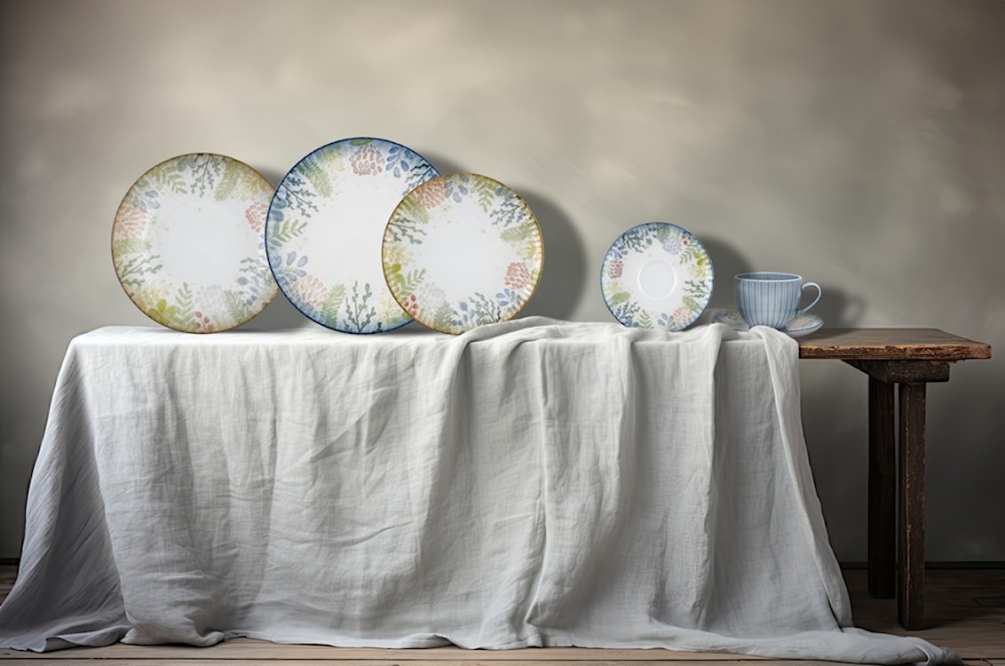 Talerz płytki porcelanowy Daisy 20,5 cm wielokolorowy  - zdjęcie 8