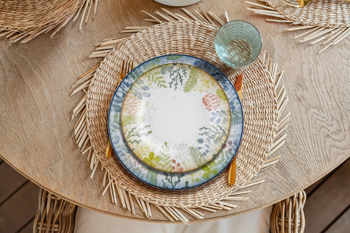 Talerz płytki porcelanowy Daisy 20,5 cm wielokolorowy  - zdjęcie 4