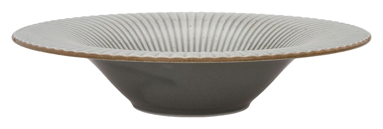 Talerz głęboki do pasty porcelanowy Art. 30 cm ciemnoszary 