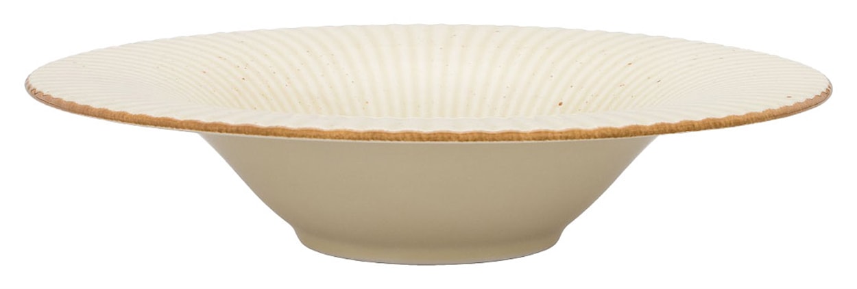 Talerz głęboki do pasty porcelanowy Art. 30 cm beżowy 