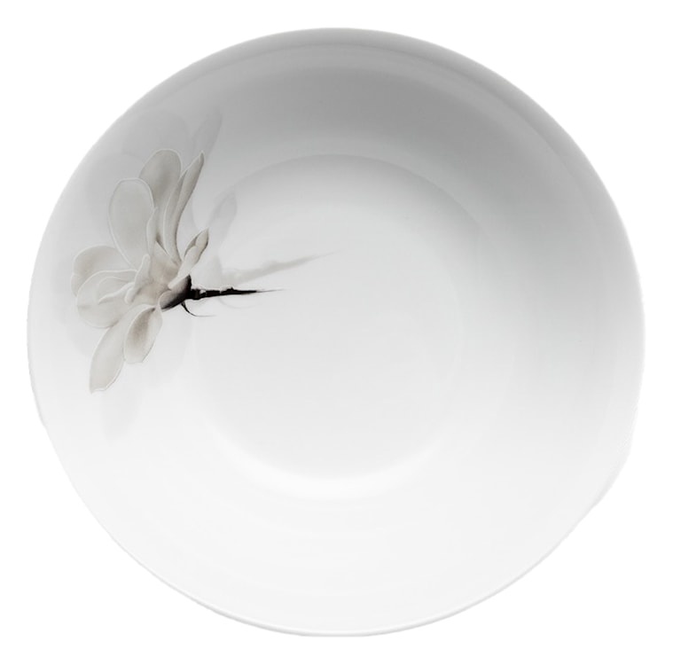 Zestaw talerzy porcelanowych dla 6 os. Magnolia białe  - zdjęcie 3