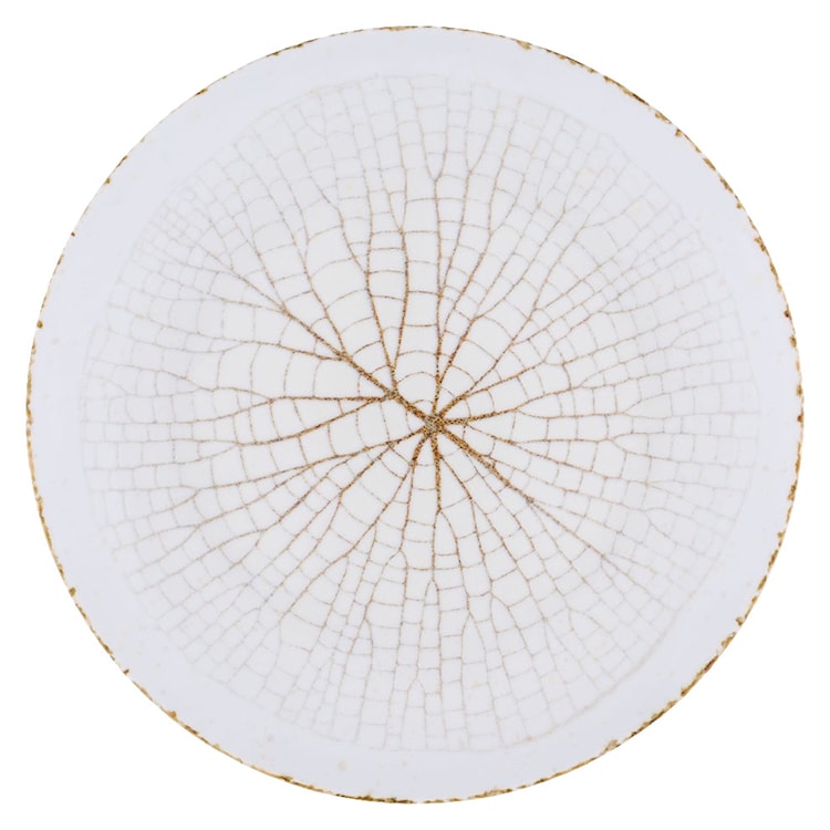 Talerz płytki porcelanowy Boss 27 cm biało-brązowy 