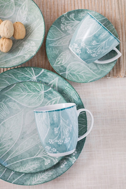 Talerz płytki porcelanowy Boss 27 cm szarozielony  - zdjęcie 2