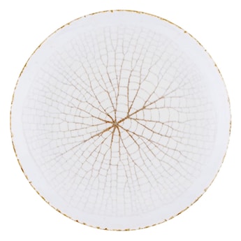 Talerz płytki porcelanowy Boss 20,5 cm biało-brązowy