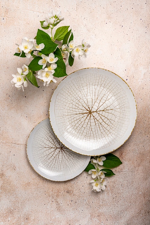 Talerz płytki porcelanowy Boss 20,5 cm biało-brązowy  - zdjęcie 2