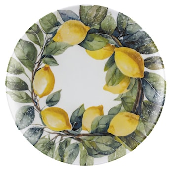 Talerz płytki porcelanowy Boss 20,5 cm zielono-żółty