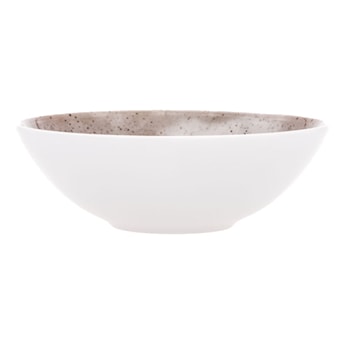 Talerz głęboki porcelanowy Boss 18 cm biało-szary
