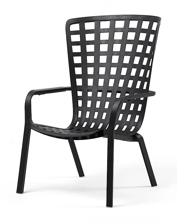 Fotel ogrodowy Folio Nardi z certyfikowanego tworzywa antracytowy 