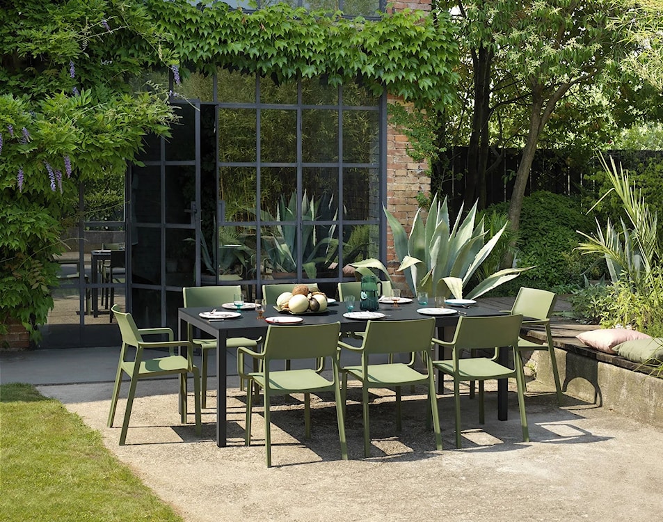 Krzesło ogrodowe z podłokietnikami Trill Nardi z certyfikowanego tworzywa zielone  - zdjęcie 2