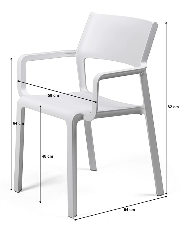 Zestaw balkonowy okrągły stół Step 60 cm i 2 krzesła z podłokietnikami Trill Nardi z certyfikowanego tworzywa brązowy  - zdjęcie 3