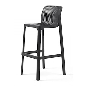 Krzesło barowe Net Nardi z certyfikowanego tworzywa antracytowe