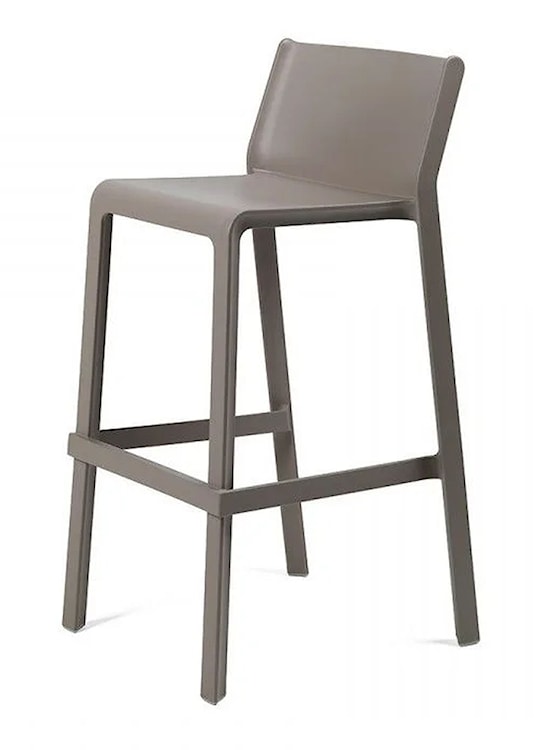 Krzesło barowe Trill Nardi z certyfikowanego tworzywa brązowe
