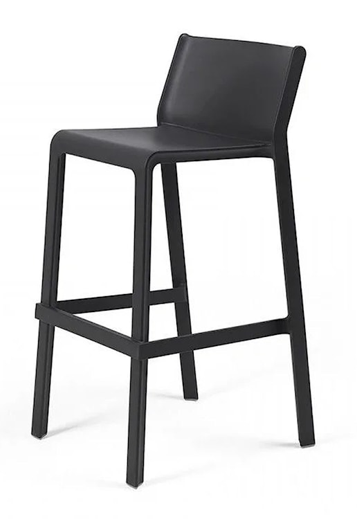 Krzesło barowe Trill Nardi z certyfikowanego tworzywa antracytowe