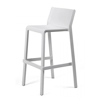 Krzesło barowe Trill Nardi z certyfikowanego tworzywa białe