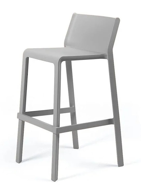 Krzesło barowe Trill Nardi z certyfikowanego tworzywa szare