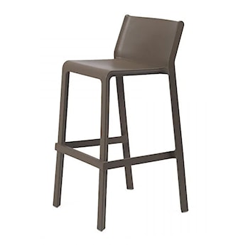 Krzesło barowe Trill Nardi z certyfikowanego tworzywa ciemnobrązowe